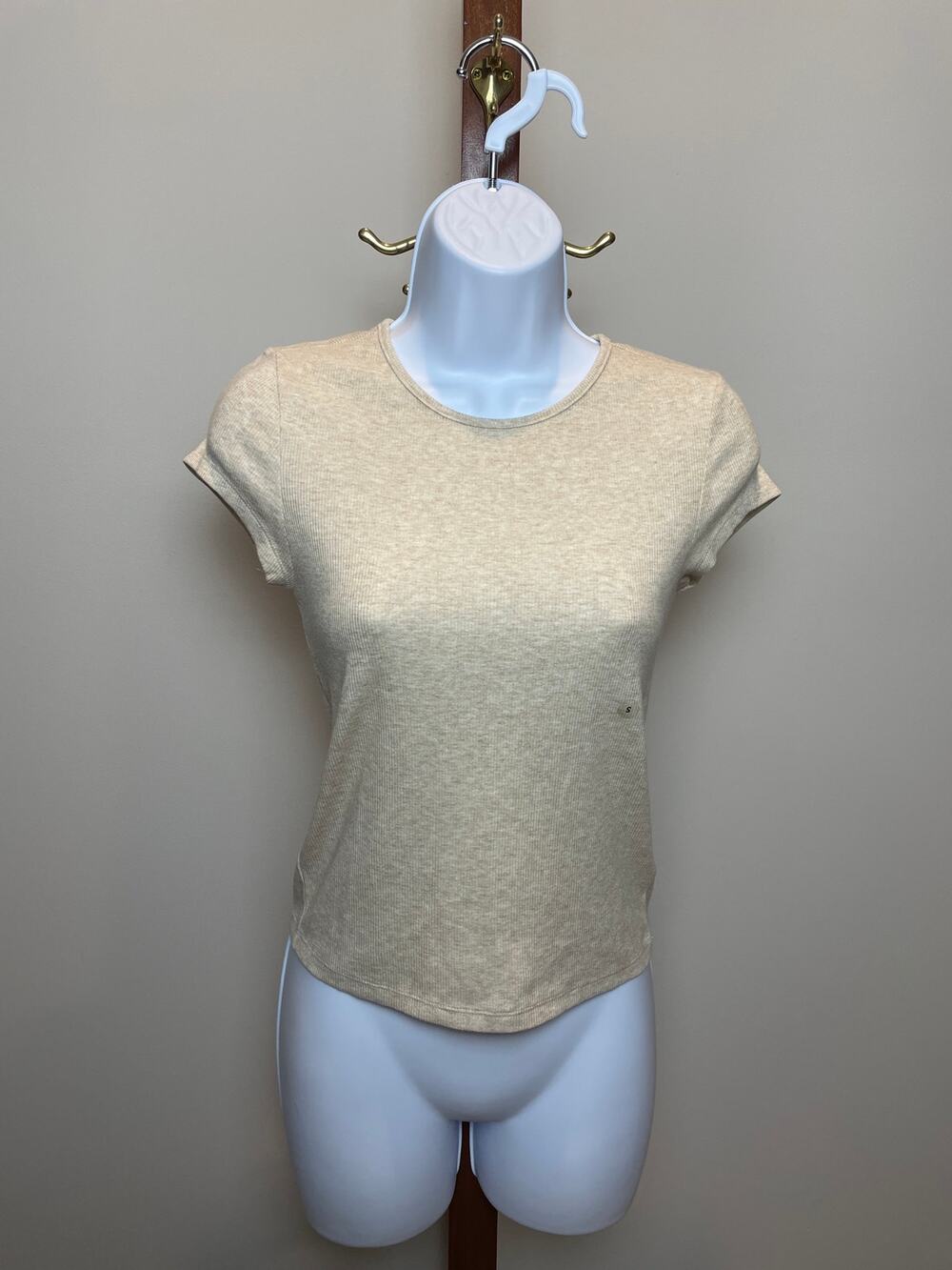American Eagle Outfitters Ribbed Short Sleeve Top Size S New With Tag